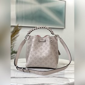 LV Модель： M55 Розово-фиолетовая сумка-бакет Muria из перфорирова