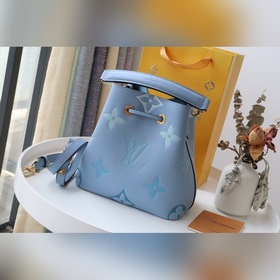 LV Артикул： M45709 Летний синий  NéoNoé BB сумка-бакет Кожа Mon
