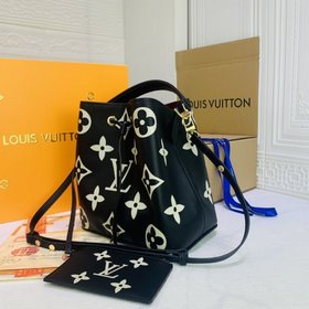 LV Модель M56890 Черный  NéoNoé средняя сумка-бакет из тисненной