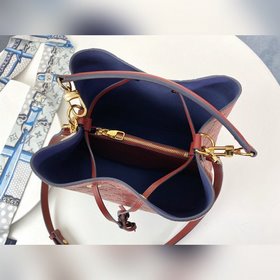 LV Модель M45256 Румяный NéoNoé Средняя сумка-бакет Изготовлена и