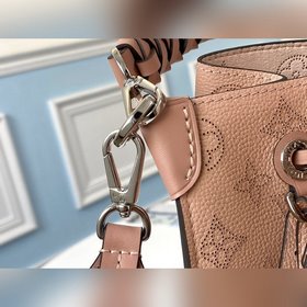 LV модель M55801 розовая сумка-бакет Muria из перфорированной тел