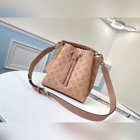 LV модель M55801 розовая сумка-бакет Muria из перфорированной тел