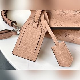 LV модель M55801 розовая сумка-бакет Muria из перфорированной тел