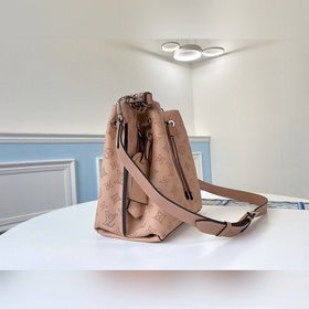 LV модель M55801 розовая сумка-бакет Muria из перфорированной тел