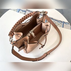LV модель M55801 розовая сумка-бакет Muria из перфорированной тел