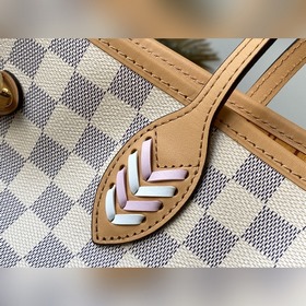 LV Артикул： N50047 Белая сумка для покупок Neverfull Классическа