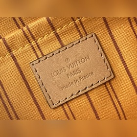 LV Артикул： N50047 Белая сумка для покупок Neverfull Классическа