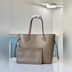 LV Средняя сумка Neverfull Артикул： M56947 Слоновая кость Роско