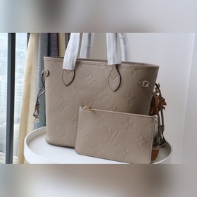 LV Модель： M45685 Сумка-шоппер Neverfull среднего размера из кож