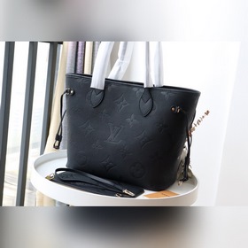 LV Модель： M45685 Сумка-шоппер Neverfull среднего размера из кож