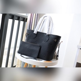 LV Модель： M45685 Сумка-шоппер Neverfull среднего размера из кож