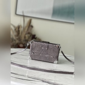 LV Артикул： M44199 Сумка-коробка светло-фиолетового цвета с узор