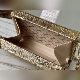 LV Артикул： M44199 Золотая сумка-коробка с узором кожи питона Эт