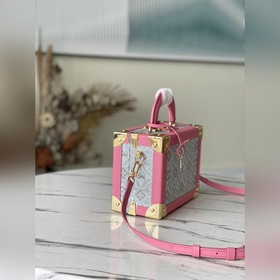 LV Артикул： M45675 Розовый цветок Женская сумка-чемодан В весен