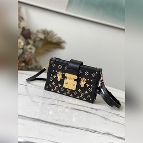 LV Артикул： M57817 Petite Malle Monogram Metal Сумка Металлическ