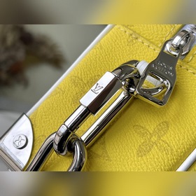 LV Модель： M80816 Желтый ретро-бокс-клатч через плечо Эта сумка 