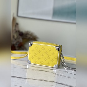 LV Модель： M80816 Желтый ретро-бокс-клатч через плечо Эта сумка 