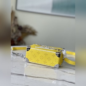 LV Модель： M80816 Желтый ретро-бокс-клатч через плечо Эта сумка 