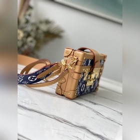 LV « » Артикул： M57399 Синий «Petite Malle» Сумка « » Новая ткань