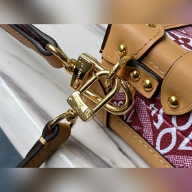 LV Модель： M58212 Красный  Petite Malle Сумка Новая ткань с узо