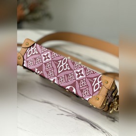 LV Модель： M58212 Красный  Petite Malle Сумка Новая ткань с узо