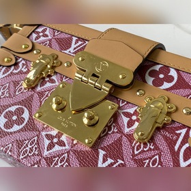 LV Модель： M58212 Красный  Petite Malle Сумка Новая ткань с узо