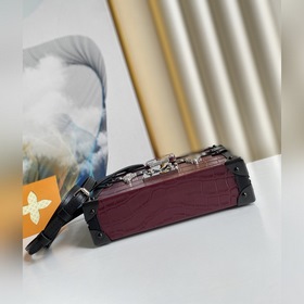 LV Артикул： N93803 40273 Алигатор, пурпурный PETITE MALLE BOX Ко