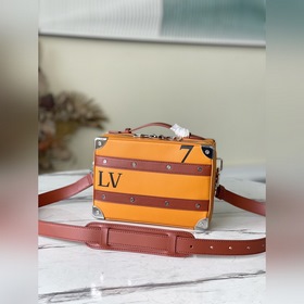 LV Модель： M45885 Желтый ретро-сумка через плечо Handle Trunk Н
