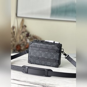 LV Артикул： M45935 Черный с цветочным узором Сумка-коробка Сумка
