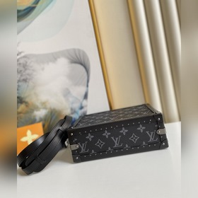 LV Артикул： M20251 Черный цветок CLUTCH BOX Коробка-сумка Номер