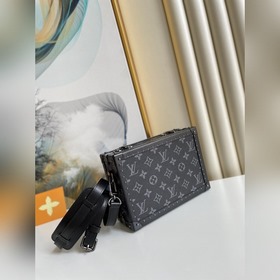 LV Артикул： M20251 Черный цветок CLUTCH BOX Коробка-сумка Номер