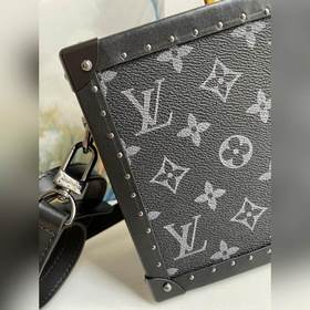LV Артикул： M20251 Черный цветок CLUTCH BOX Коробка-сумка Номер
