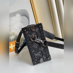 LV Артикул： M20251 Черный цветок CLUTCH BOX Коробка-сумка Номер