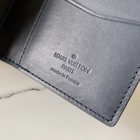 M58808 Синий кожаный кошелек с текстурой личи. Этот кошелек Pocke