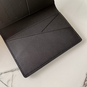 M58808 Черный кожаный чехол для карт с текстурой личи. Этот модны
