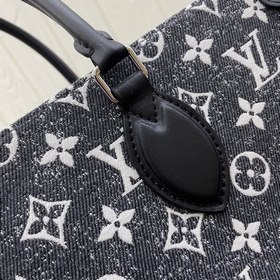 M59608 Черная джинсовая сумка ONTHEGO Ручная работа. Для покупок 