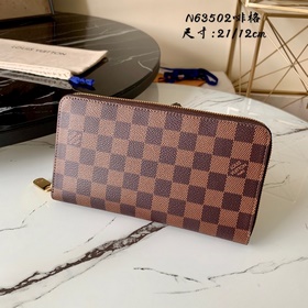 N63502 Кофейный Зippy Organizer с застежкой-молнией, изготовленны