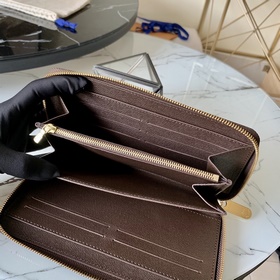 N63502 Кофейный Зippy Organizer с застежкой-молнией, изготовленны