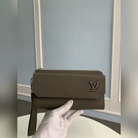 M69831 Зеленый Новый длинный кошелек LV Aerogram современным лако