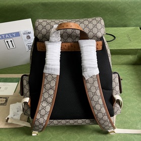 GUCCI Модель № 710859 Рюкзак с двойным G из кожи страуса, сочета