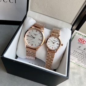 Новейшие часы Longines для пар. Оригинальный импортный кварцевый