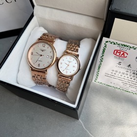 Новейшие часы Longines для пар. Оригинальный импортный кварцевый