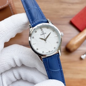 Omega： новейшие женские часы, оригинальный импортный кварцевый ме