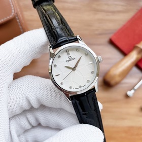 Omega： новейшие женские часы, оригинальный импортный кварцевый ме