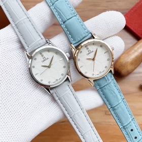 Omega： новейшие женские часы, оригинальный импортный кварцевый ме
