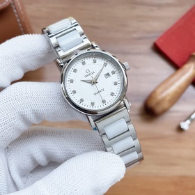 Omega： новейшие женские часы, оригинальный импортный кварцевый ме