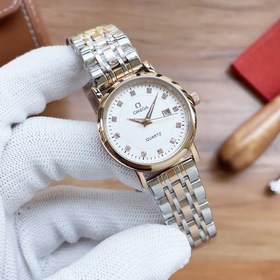 Omega： новейшие женские часы, оригинальный импортный кварцевый ме