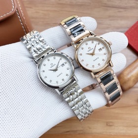 Omega： новейшие женские часы, оригинальный импортный кварцевый ме