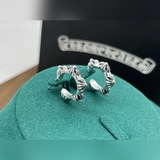 Модный бренд Chrome Hearts, серьги-кольца с крестом.