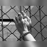Chrome Hearts Двойное кольцо Chrome Hearts, цепочка толщиной 12 мм, длина 20 см.